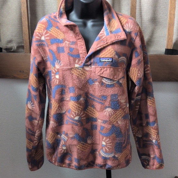 ✨Patagonia Synchilla Canyon Block Big Sisu Aztec Snap-T Fleece pullover. size s. - Picture 2 of 6